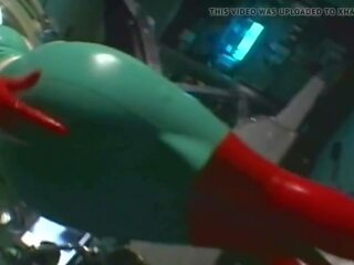 Well known japanese nurse milks phallus in red latex gloves